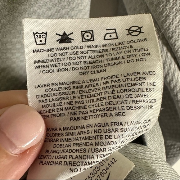 Nike Golf Long Sleeve Collared Performance Shirt Size Small Grey Dri-fit - Picture 5 of 7